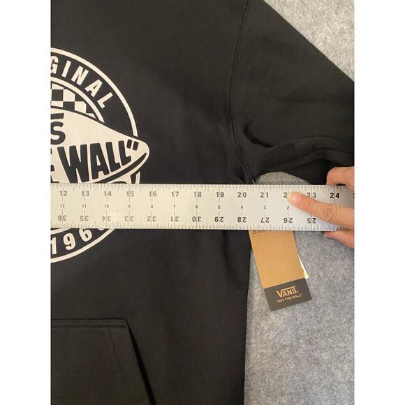 Vans Sweater Mens Size Small Black Off The Wall Graphic Logo Long sleeve Hoodie - Picture 3 of 6